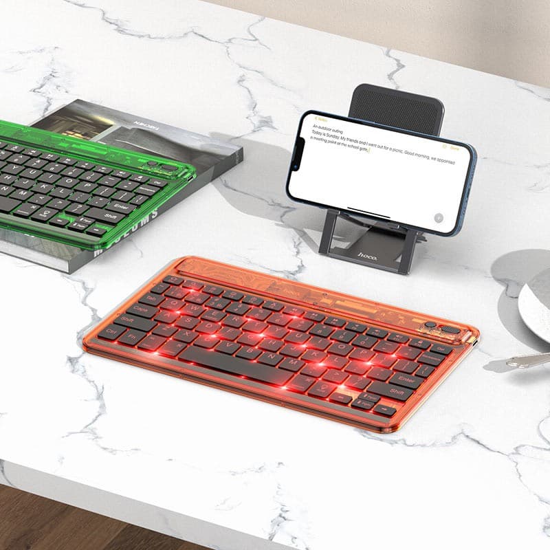 Hoco S55 Wireless Keyboard Transparent Discovery Edition English — image 2