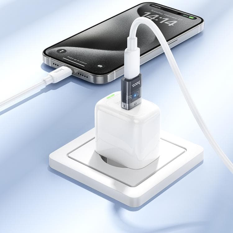 Hoco UA36C USB Male To USB C Female OTG Transparent Adapter — image 3