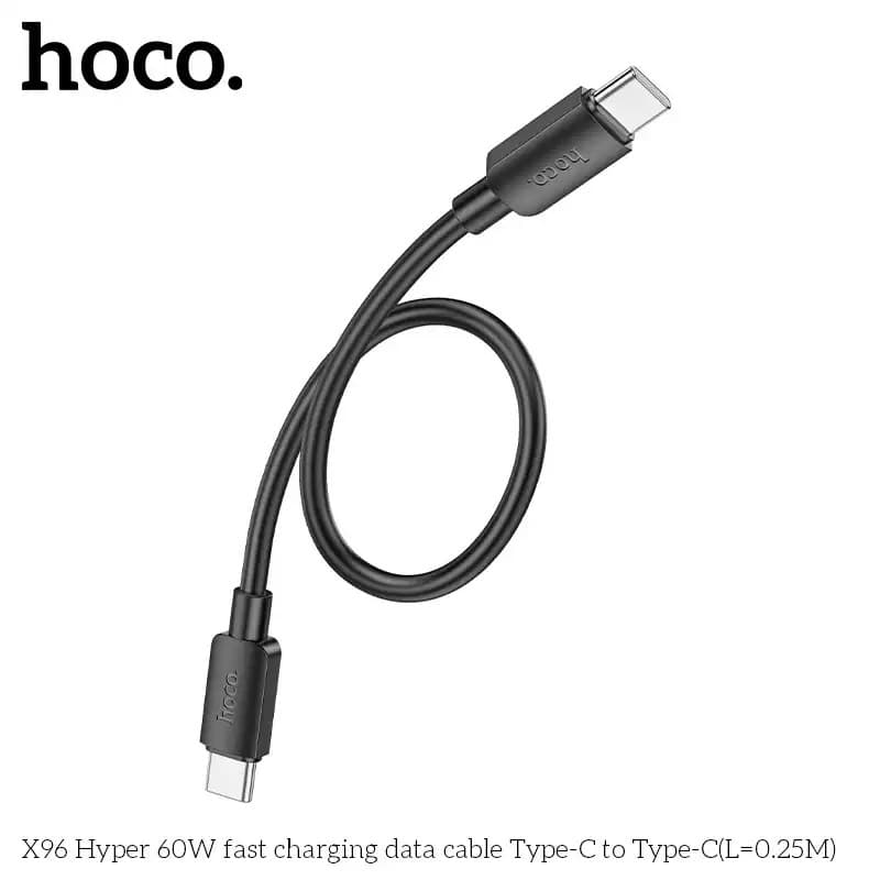 Hoco X96 Hyper 60 Watt Fast Charging Data Cable 25cm Length — image 2