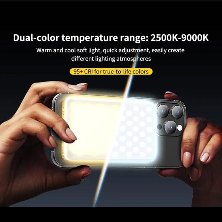 JMARY FM168R Dual-Color Temperature Magnetic Phone Fill Light 160 LED Beads — image 5