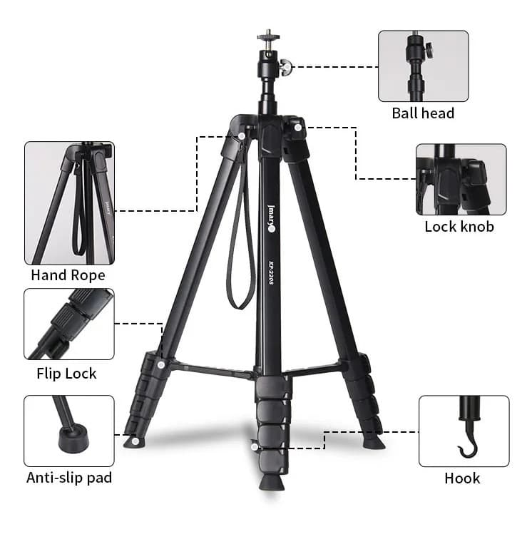 Jmary KP 2208 1.7M 2 In 1 Monopod Aluminum Tripod — image 2