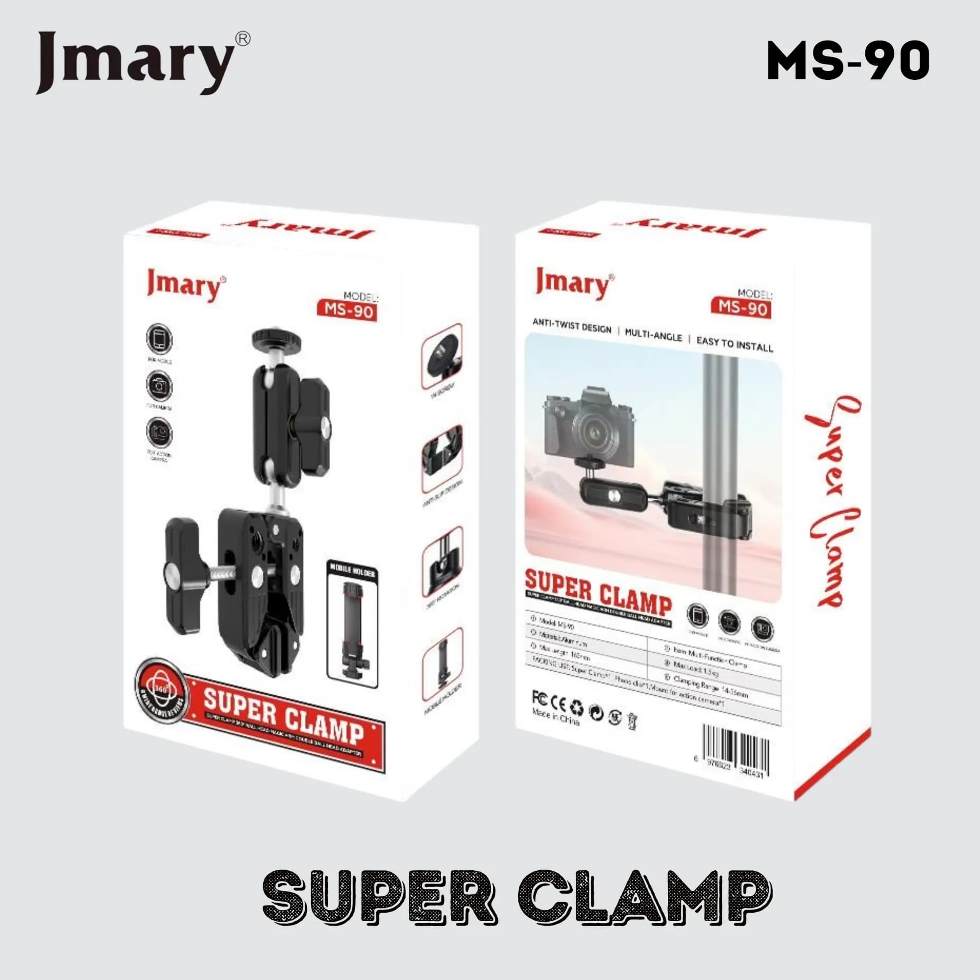 JMARY MS90 Aluminum Camera Phone Holder Super Clamp — image 4
