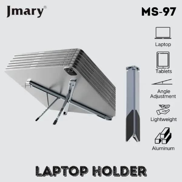 Jmary MS97 Aluminum Foldable Laptop & Tablet Holder Stand — image 3