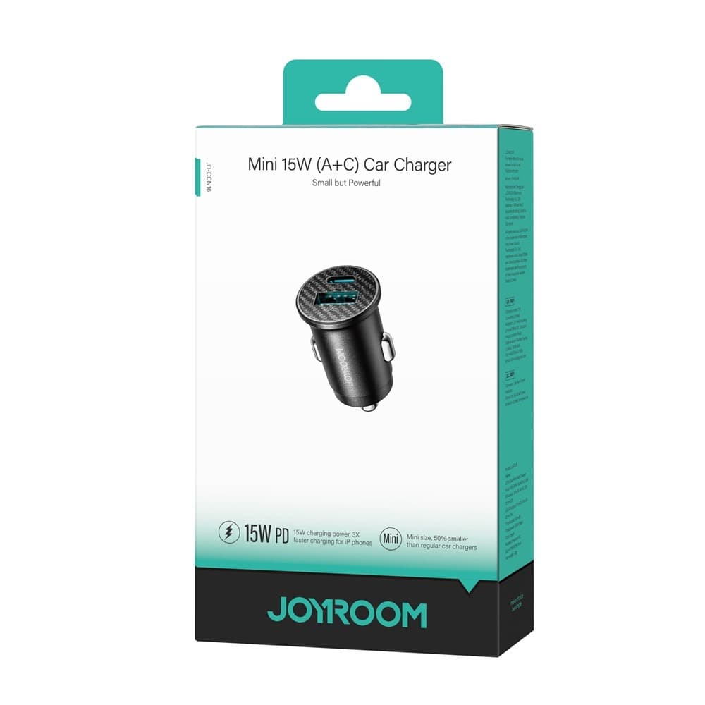 Joyroom JR-CCN16 15W Mini Car Charger USB-A + USB-C Dual Ports — image 6