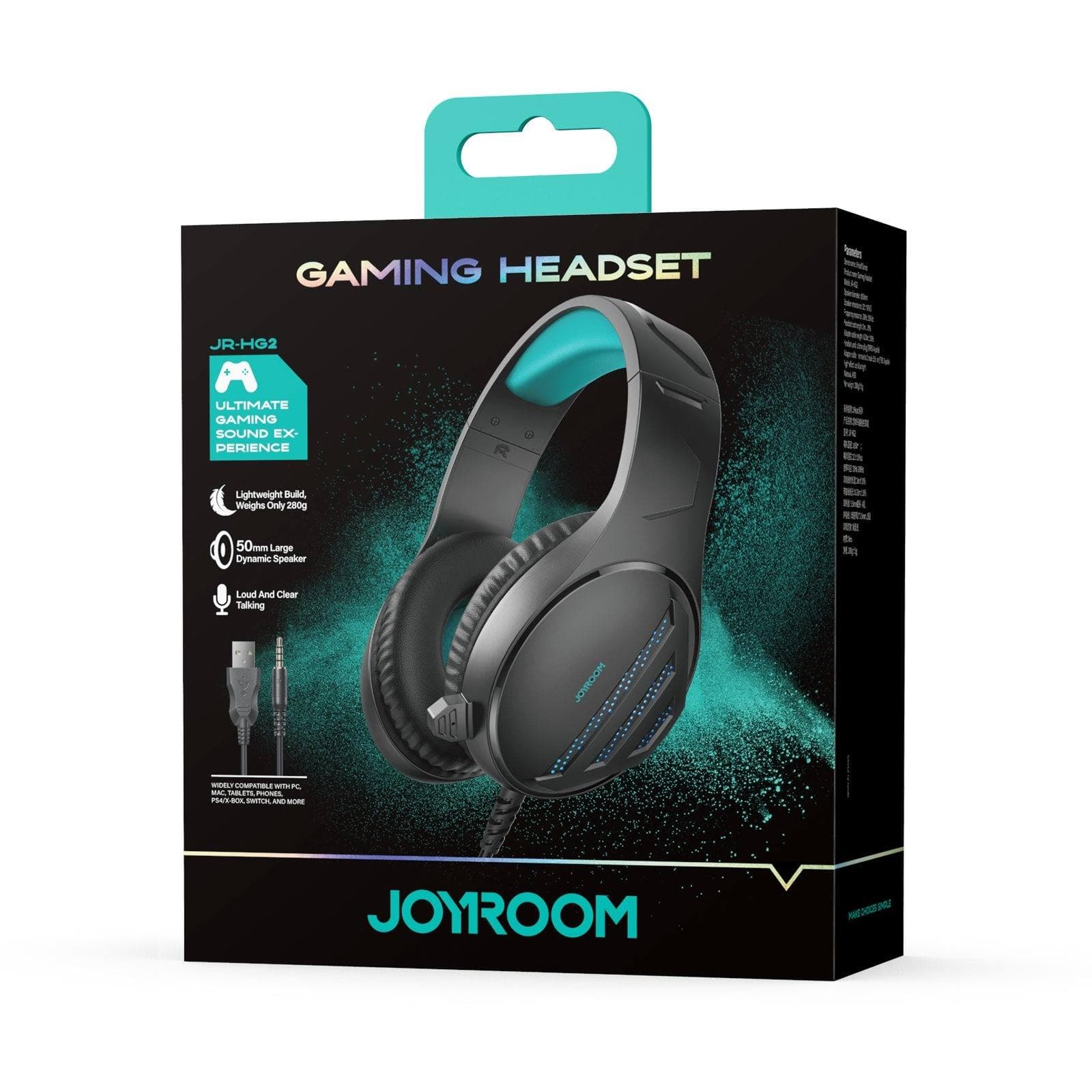 Joyroom JR HG2 Over‑Ear Gaming Headphone with Ice Blue Light — image 5