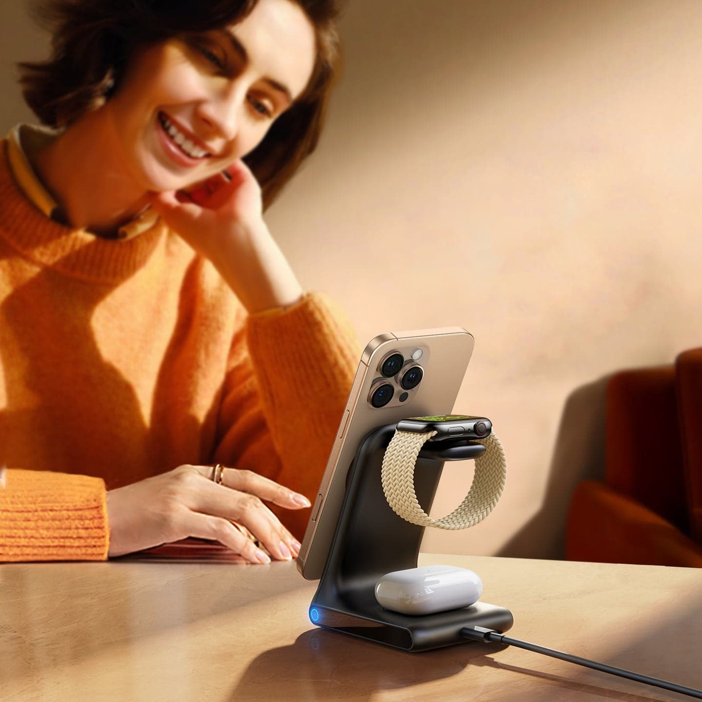 Joyroom JR W15 3-in-1 Magnetic Wireless Charger Charging Station — image 3