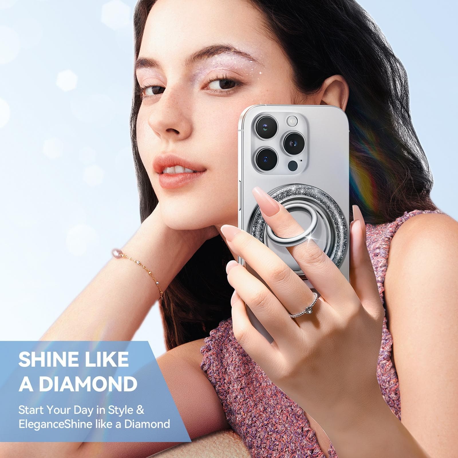 JOYROOM JR ZS425 Glitter Ring Buckle MagSafe Magnetic Phone Holder — image 2