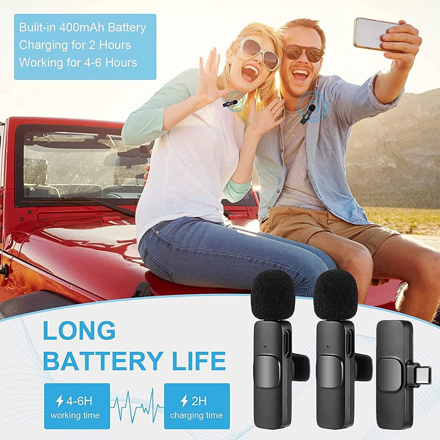 K9 Wireless Dual Wireless Microphone For Smartphone — image 2