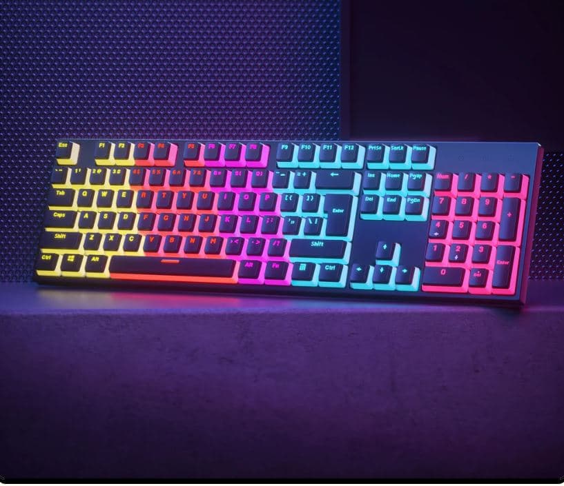 KA102 104 Key RGB Blue Switch Backlit USB Wired Gaming Mechanical Keyboard — image 3
