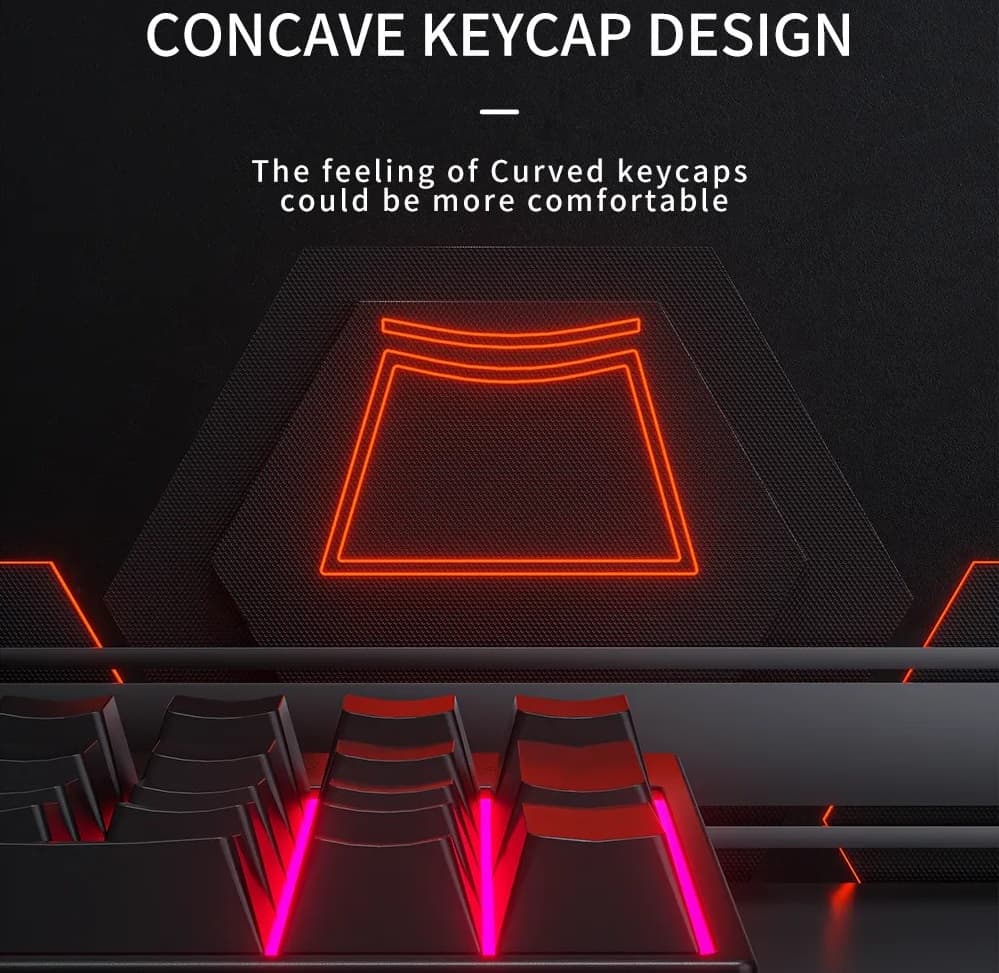 KA102 104 Key RGB Blue Switch Backlit USB Wired Gaming Mechanical Keyboard — image 4