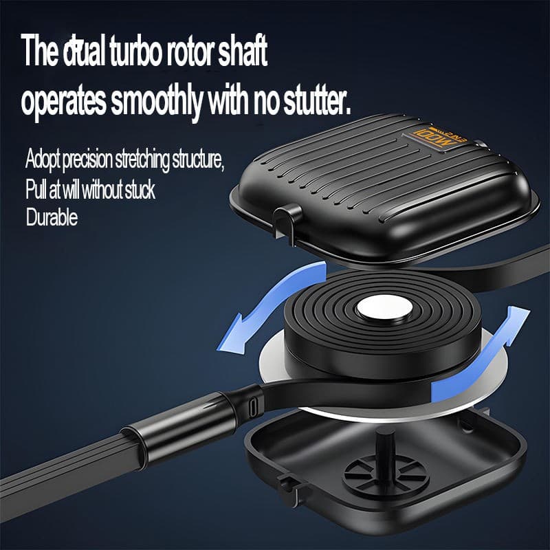 KAXINSI KU98 100W High-Speed 3-in-1 Retractable Charging Cable (1.2m) — image 4