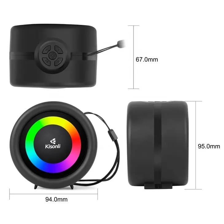 Kisonli S16 Bluetooth Speaker With LED Lights — image 2