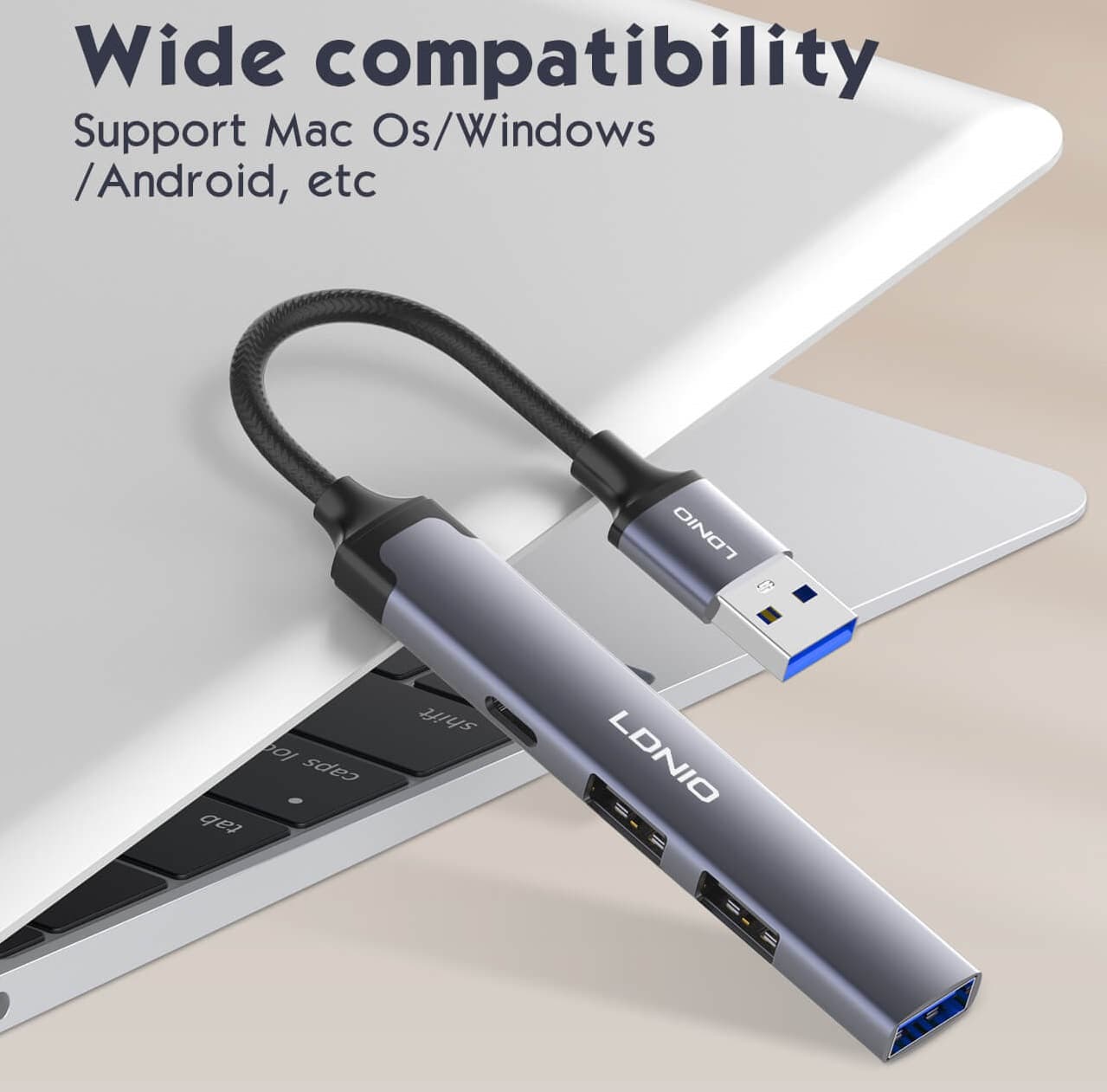 LDNIO DS 44C 4 In 1 USB Hub Dock Station — image 3