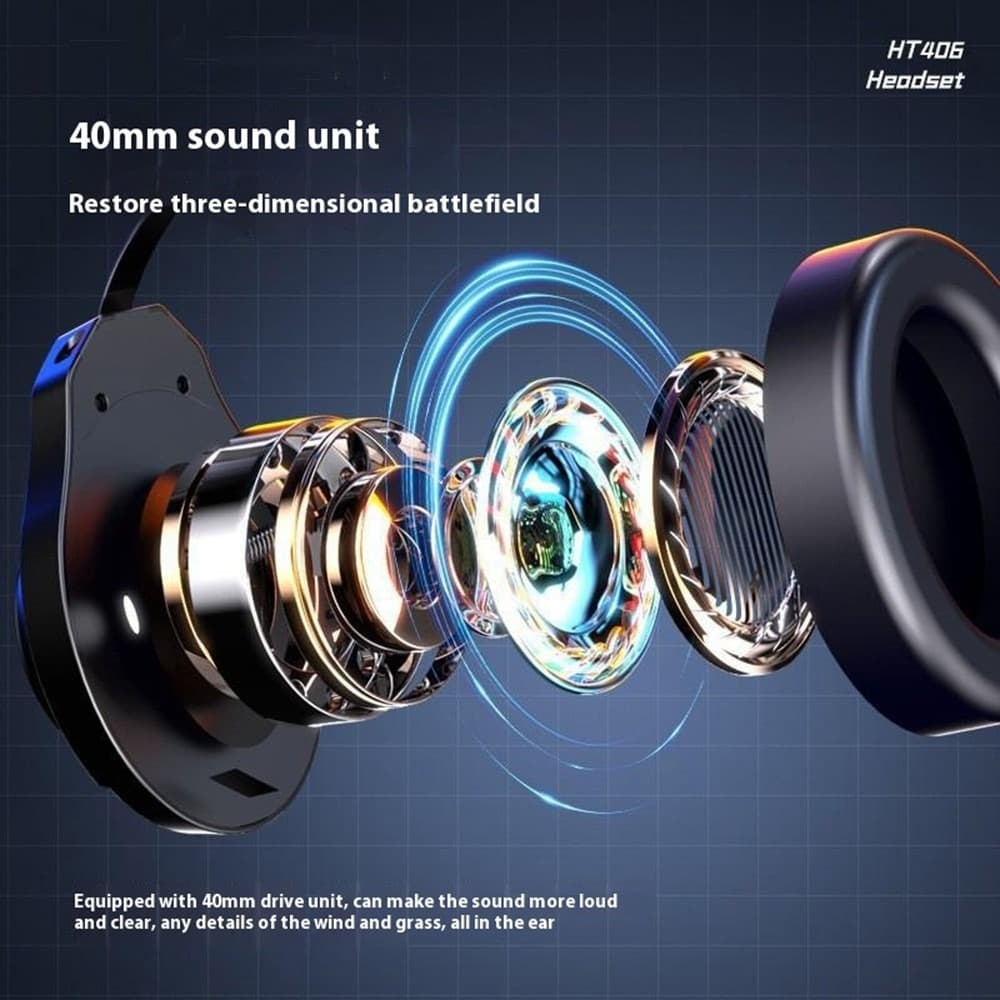 Lenovo HT406 Wired USB Gaming Headset RGB LED And Mic — image 5