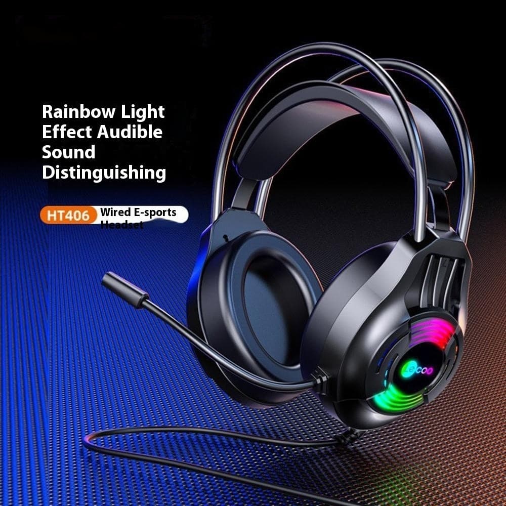Lenovo HT406 Wired USB Gaming Headset RGB LED And Mic — image 2