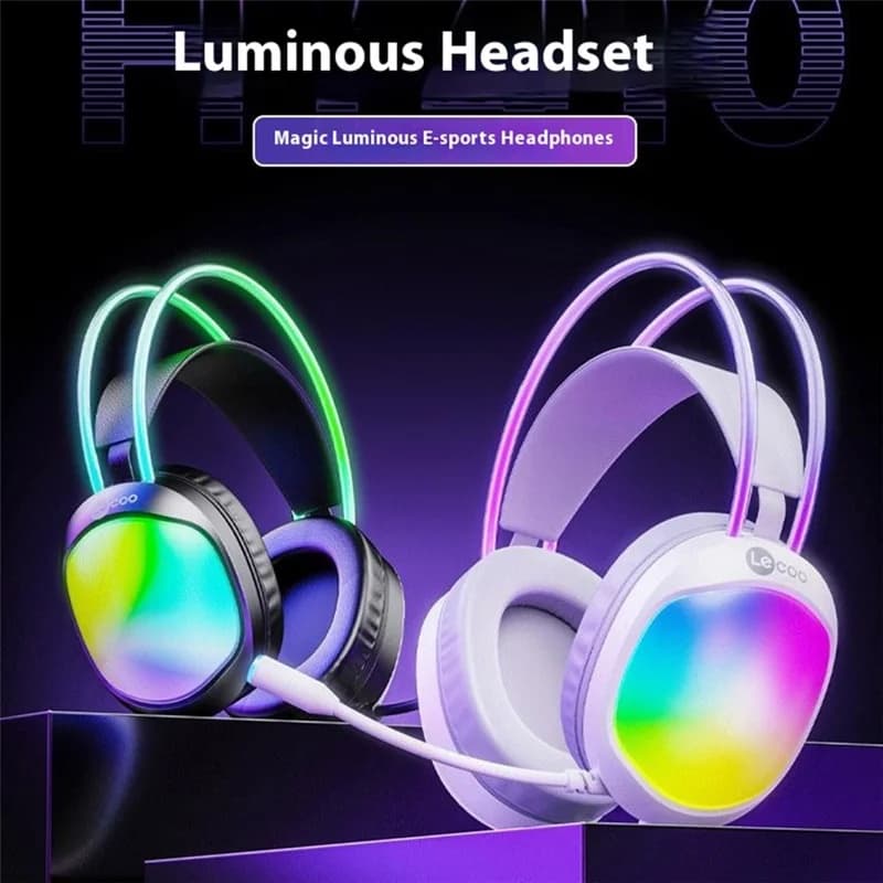 LENOVO LECOO HT410 Wired Gaming Headset LED Light USB 7.1 Surround Sound Desktop PC Headphone With Microphone — image 2