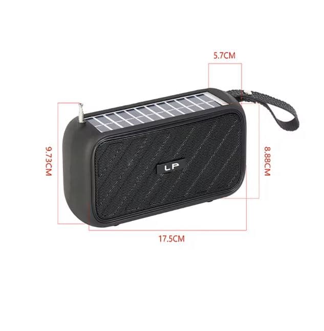 LP V55 2″ 5 Watt Solar Charging FM Radio Bluetooth Speaker — image 3