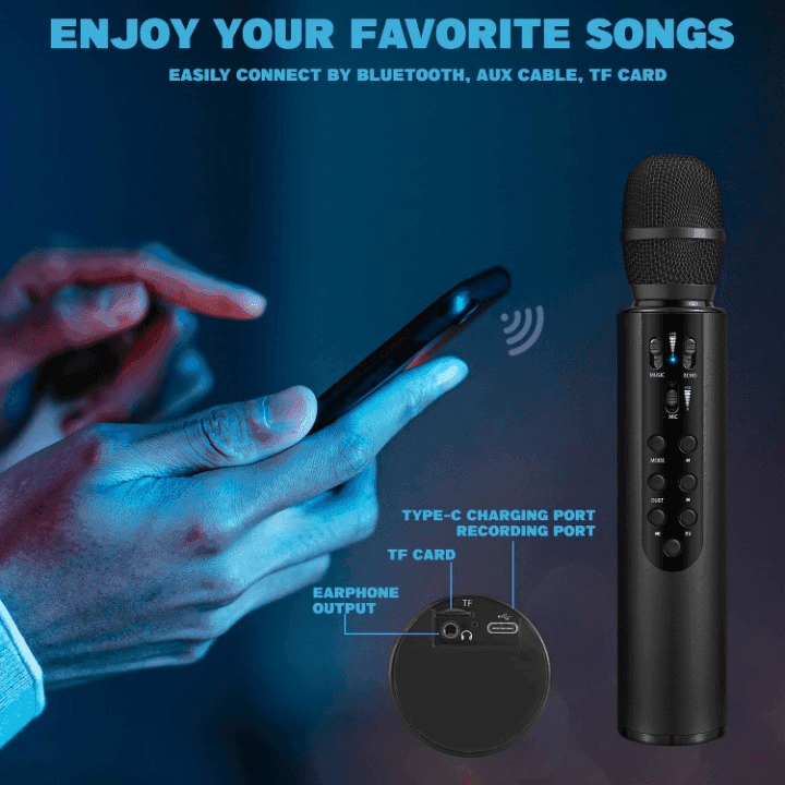 M6 KTV Bluetooth Karaoke Mic With Powerful 10W Speaker — image 2