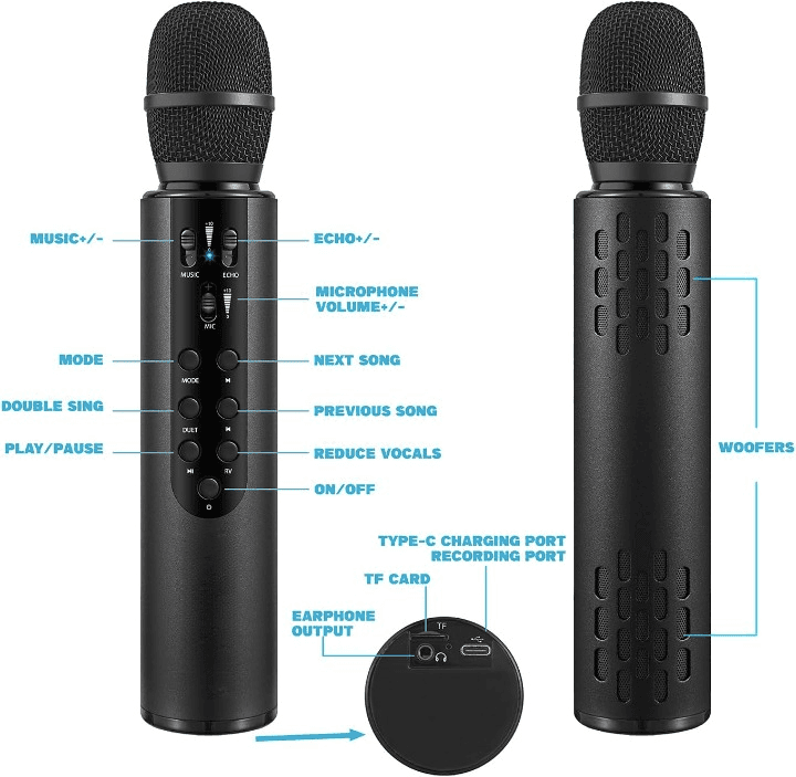 M6 KTV Bluetooth Karaoke Mic With Powerful 10W Speaker — image 5