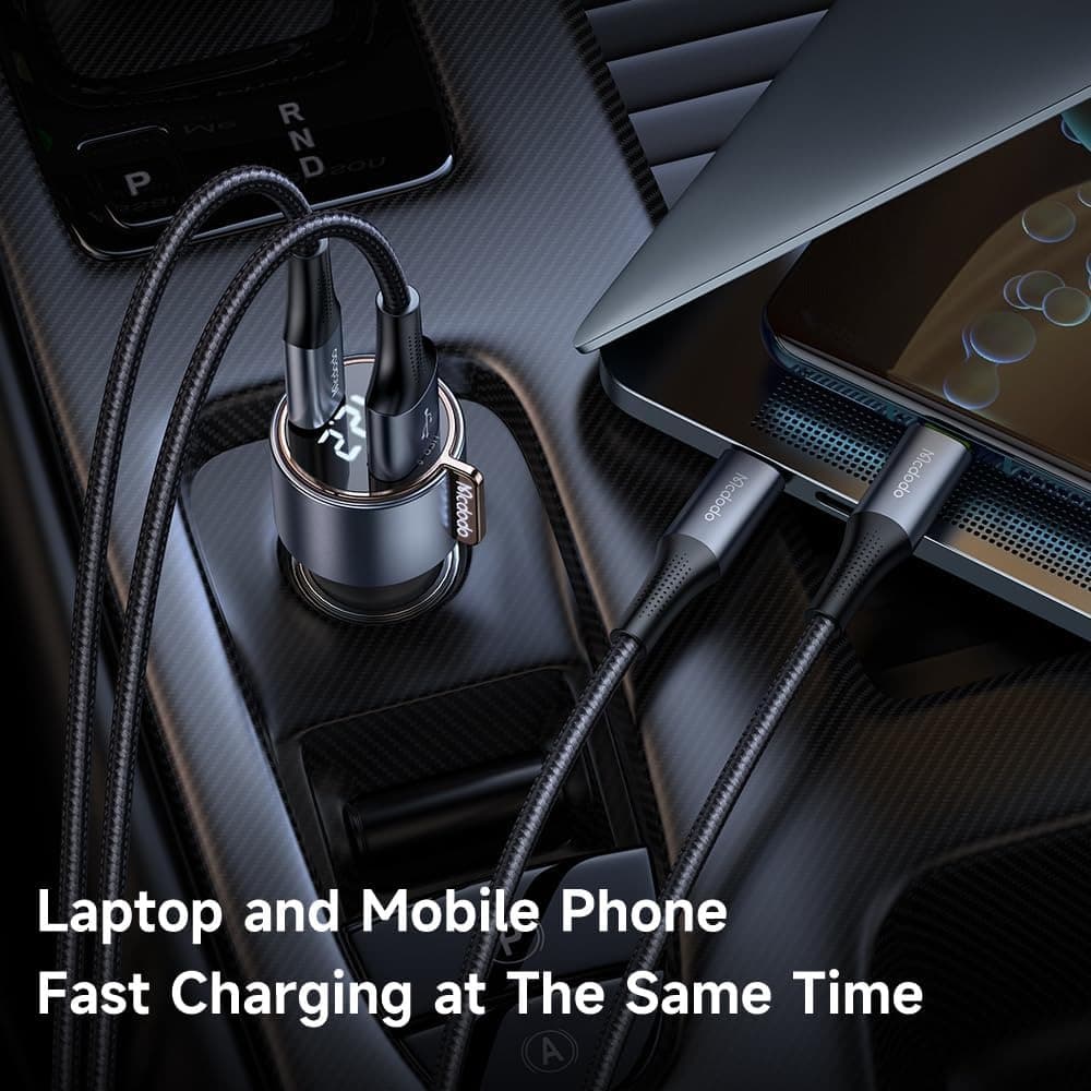 Mcdodo CC369 75W Dual Port USB-A+C Fast Car Charger Adapter — image 4