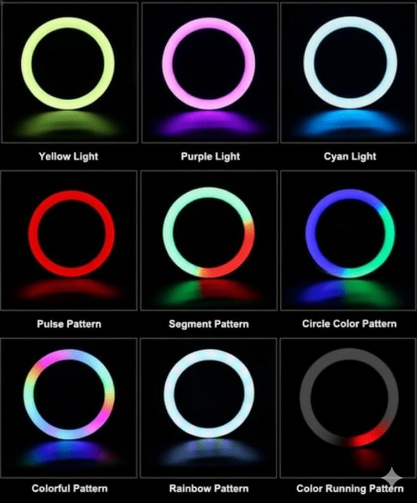 MJ33 RGB 33cm Professional LED Ring Light With Tripod & Phone Holder — image 3