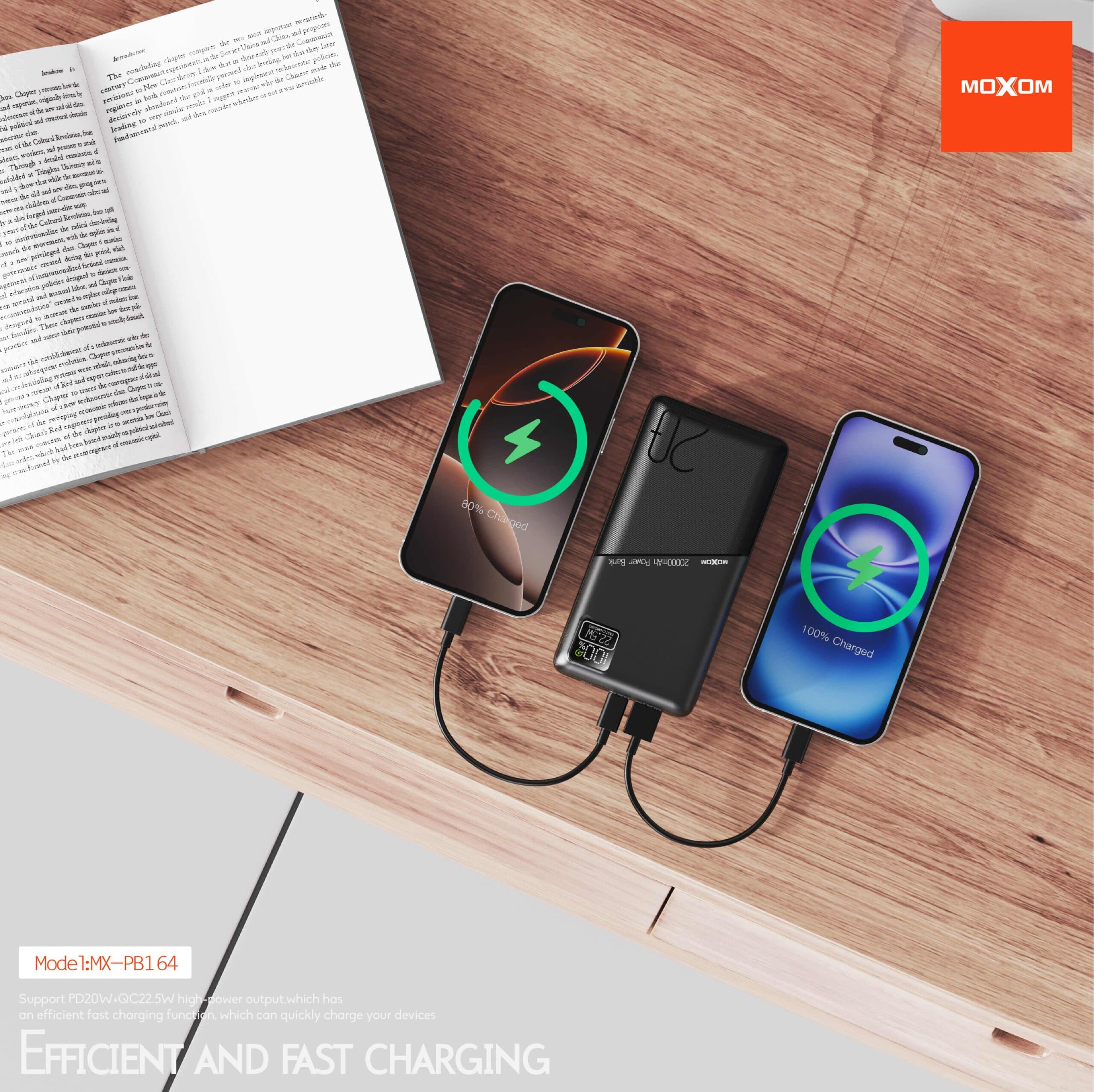 MOXOM MX-PB164 PD20W QC/SCP22.5W 20000mAh Powerbank Intelligent LCD Display — image 3