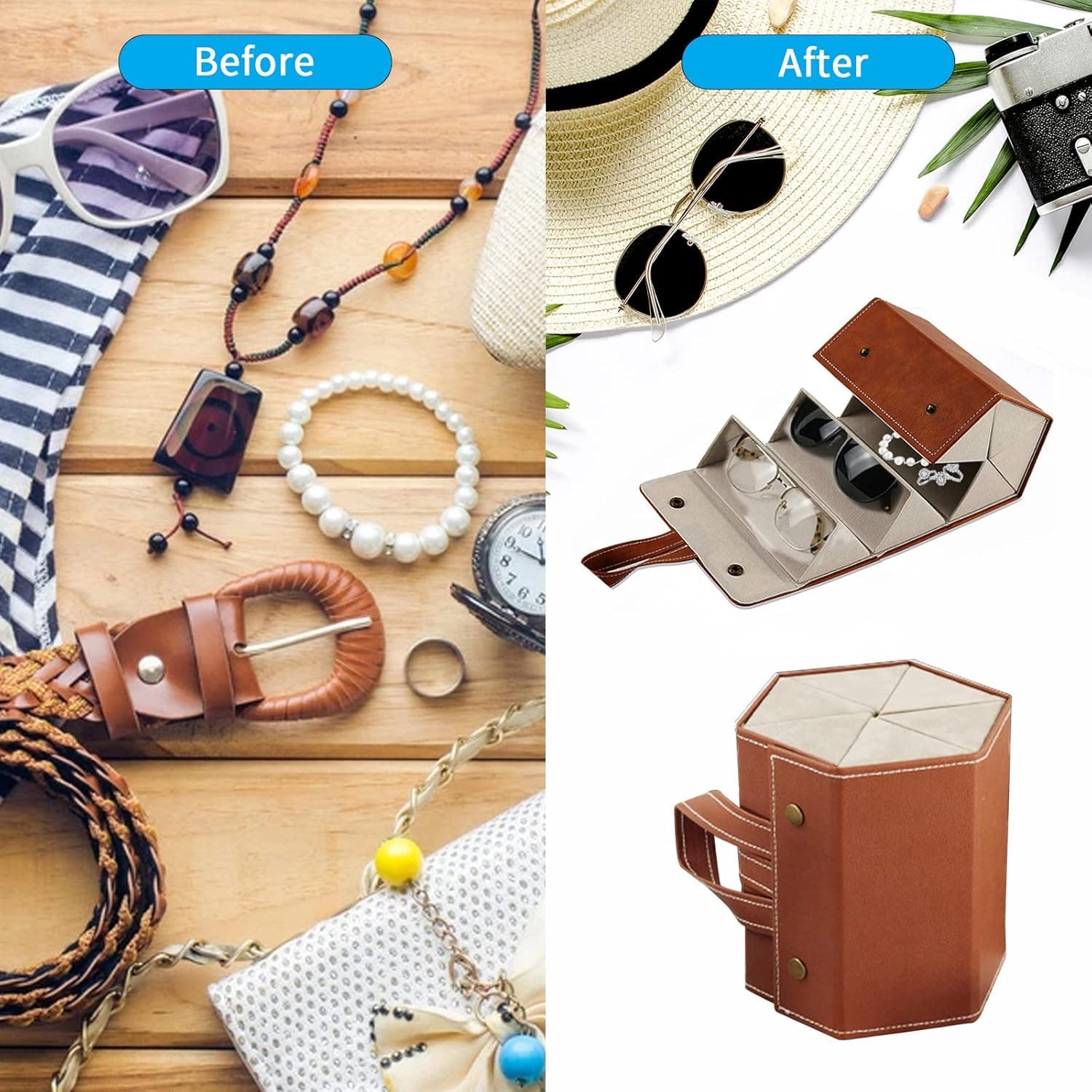 Multifunction Jewellery And Sunglass Case Storage Fot 6 Pairs Of Sunglasses Gift Box — image 3