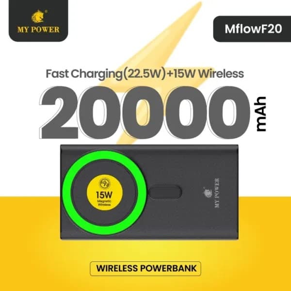 My Power Mflow F20 20000mAh 15W Wireless Magsafe Fast Charging Powerbank — image 3