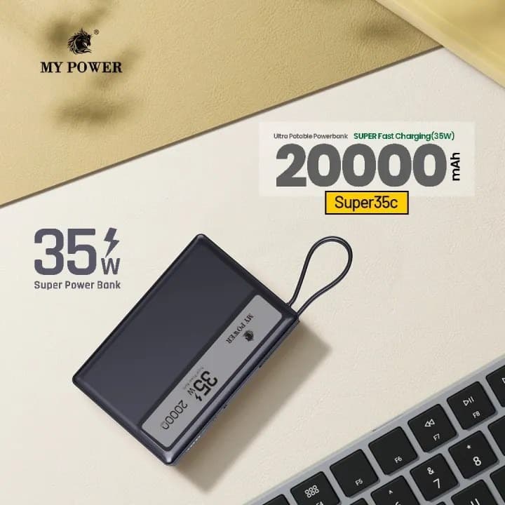 Mypower Super35C 35 Watt 20000mAh Portable Powerbank Dual Port Triple Output Fast Charging — image 5