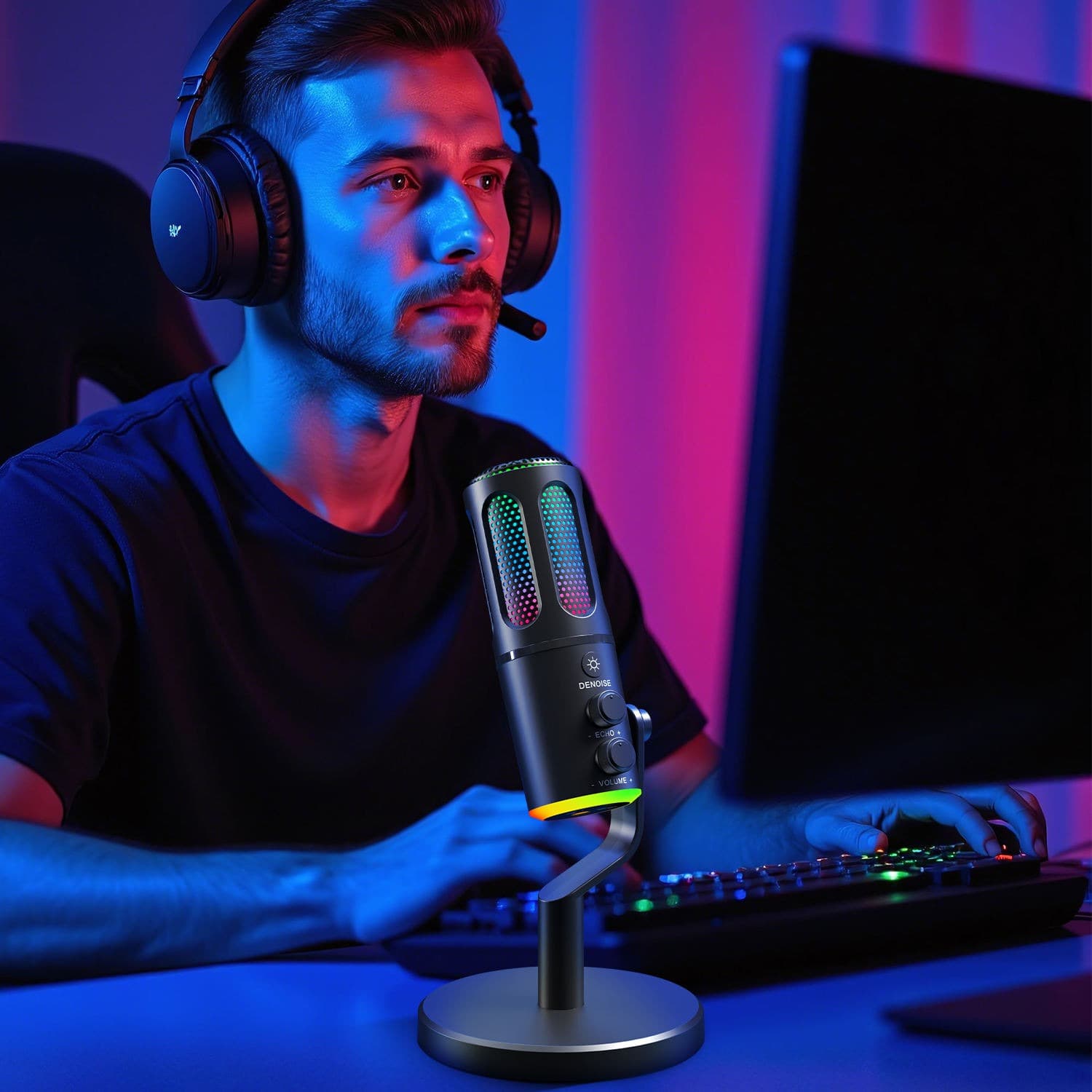 NeePho NP M01 RGB USB / Type-C Gaming Desktop Microphone — image 5