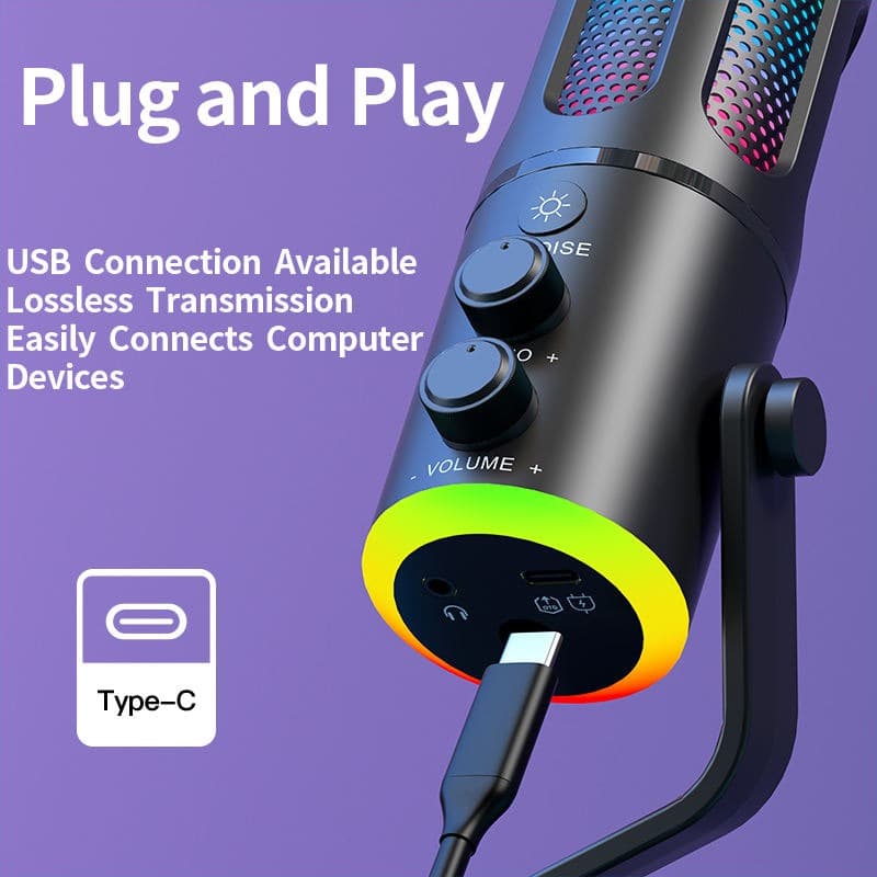 NeePho NP M01 RGB USB / Type-C Gaming Desktop Microphone — image 2