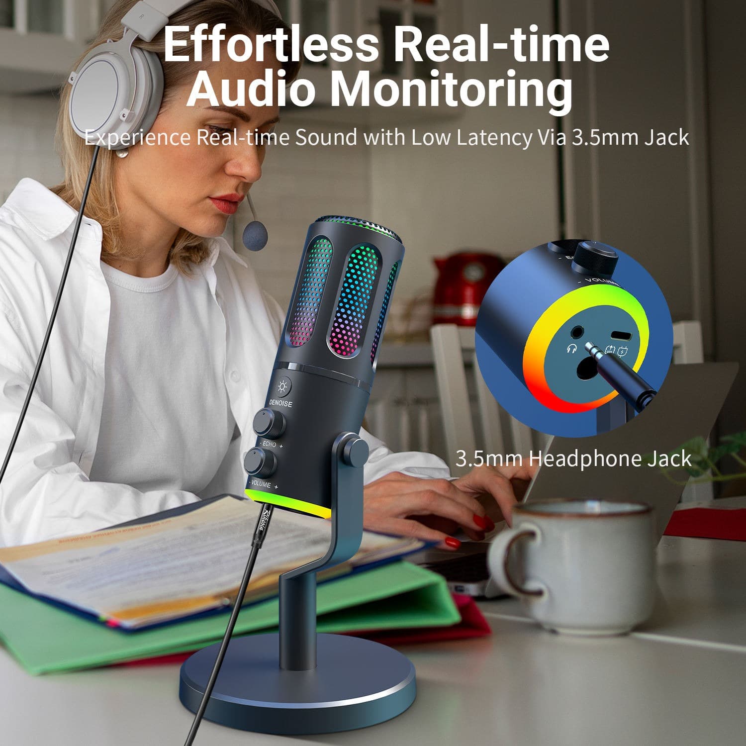 NeePho NP M01 RGB USB / Type-C Gaming Desktop Microphone — image 4