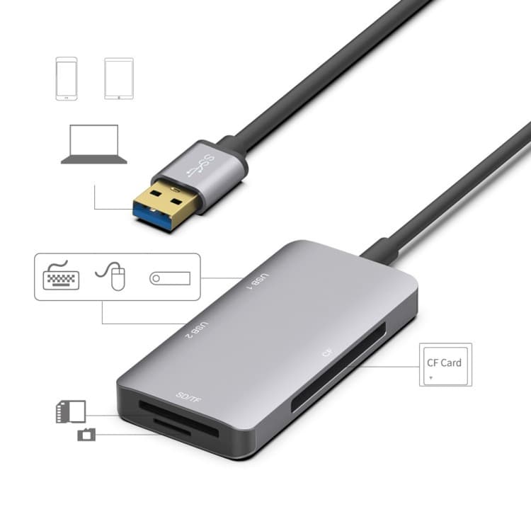 Onten OTN 8107 USB3.0 HUB With CF SD TF Card Reader — image 2