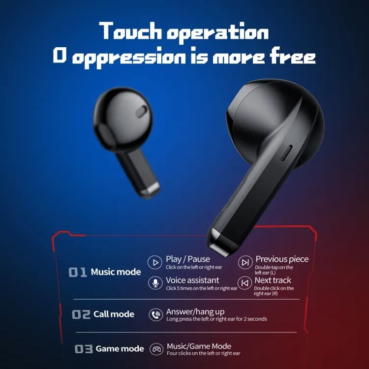 Plextone xMowi Space Endless Wireless TWS Gaming Metal Alloy Case Bluetooth 5.3 Earbud Game Music Dual Mode Mic Headset — image 4