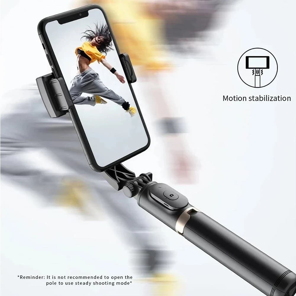 Q08 Selfie Stick Anti Shake Gimbal Stand Extendable Tripod With Bluetooth Wireless Remote — image 2