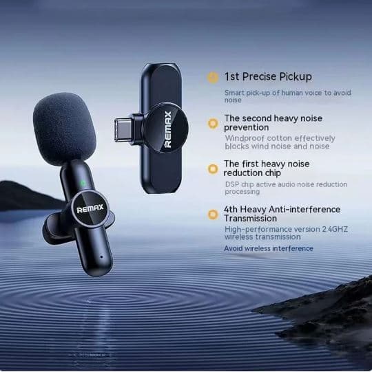 Remax K10 Creative Lifestyle Ryusic Series Double Mic Steam Wireless Microphone — image 3