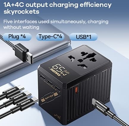 Remax RP U191 65W GaN Multifunctional Travel Adapter — image 2