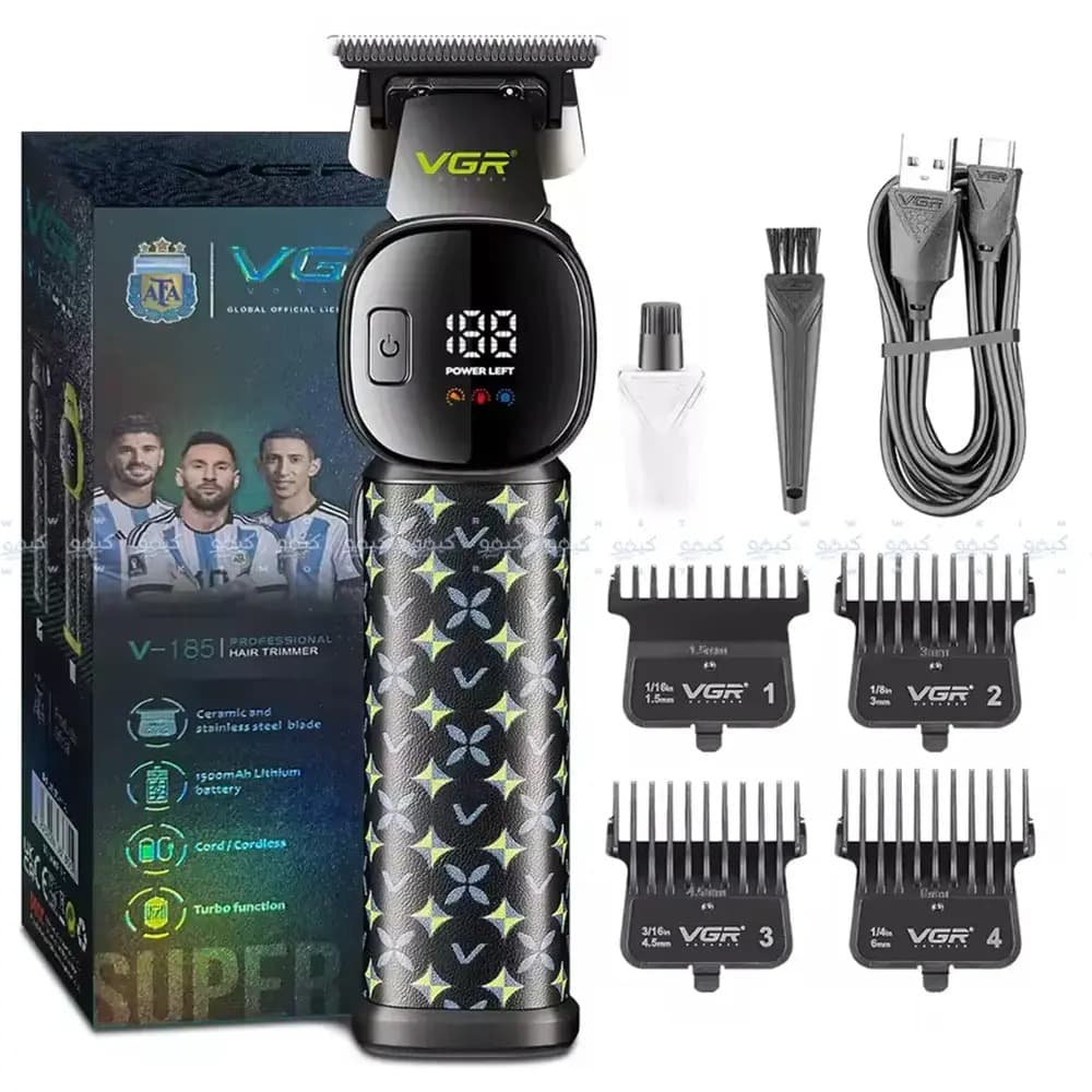 VGR V-185 Hair Cutting Machine Cordless LED Display Professional Trimmer for Men — image 4