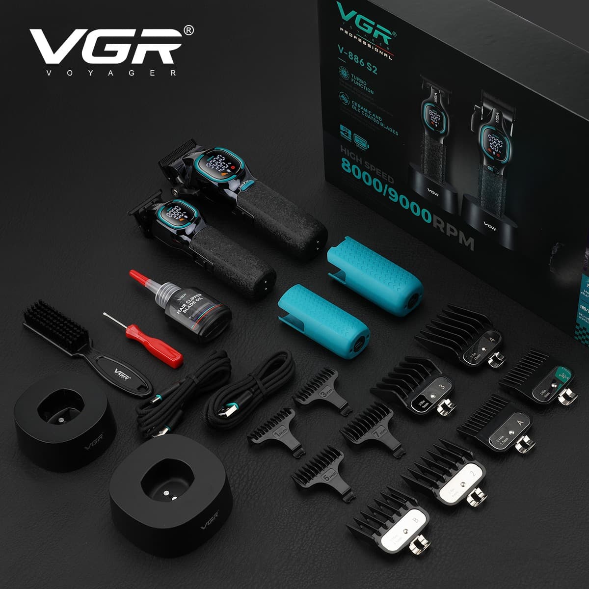 VGR V‑886S2 Professional Clipper & Trimmer Set — image 6