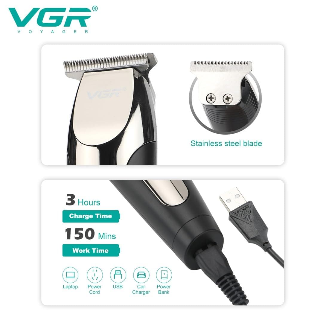 VGR V059 Professional Hair Trimmer 150 Minuter Runtime — image 2