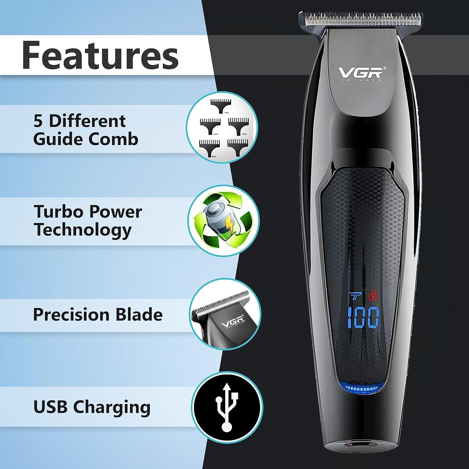 VGR V070 Professional Hair Trimmer For Men — image 4
