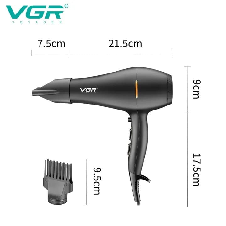 VGR V433 Professional Hair Dryer With 2 Speed & 3 Temperature settings 2200 Watt — image 2