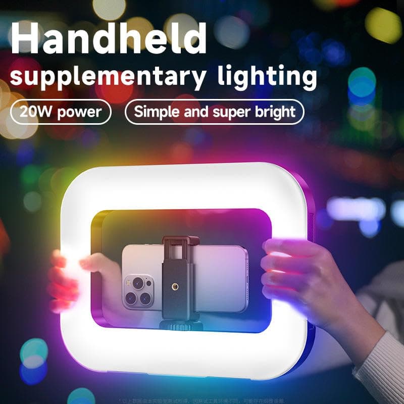 YM200 Rechargeable Handheld RGB Camera Ring Light & Stabilizer Kit With 20W Professional LED Fill Light. — image 2