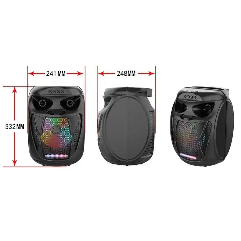 ZQS 8137 8 Inch Portable Bluetooth Speaker FM Radio TF Card USB AUX Player With Mic — image 3