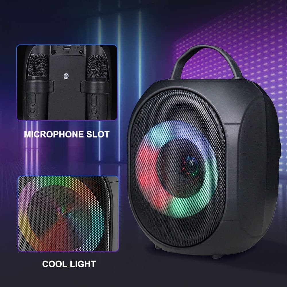 ZQS‑W4106 Portable Karaoke Speaker BT/FM/USB/TF/AUX/MIC/TWS Dual Microphone — image 4